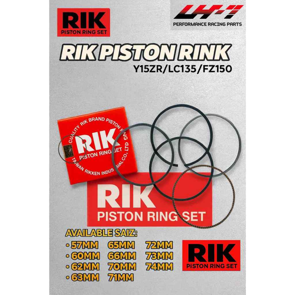 RIK Piston Ring Hot Piston Ring Lc135 Y15z FZ150 57mm 60MM 62mm 63mm ...