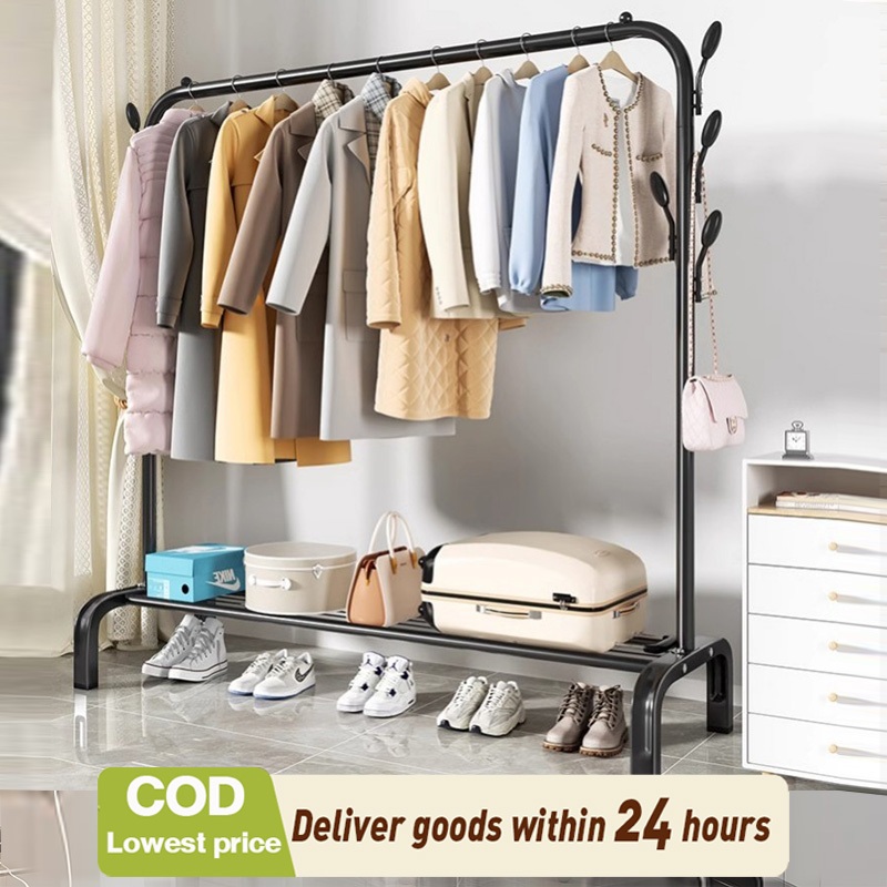 Garment Rack Steel Clothes Pole Rack Clothing Display Hanger Organizer ...