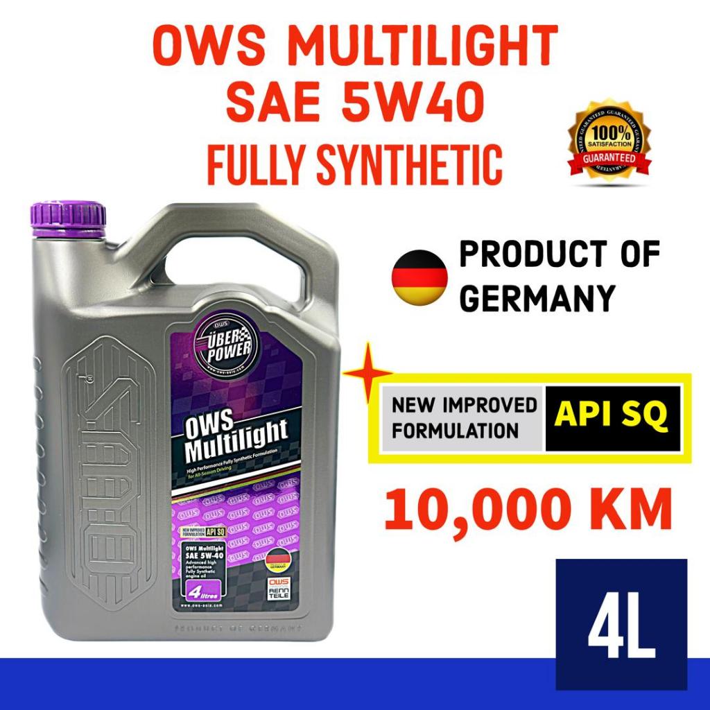 【100% ORIGINAL】OWS MULTILIGHT SAE 5W40 FULLY SINTETIK (4L) MINYAK HITAM ...