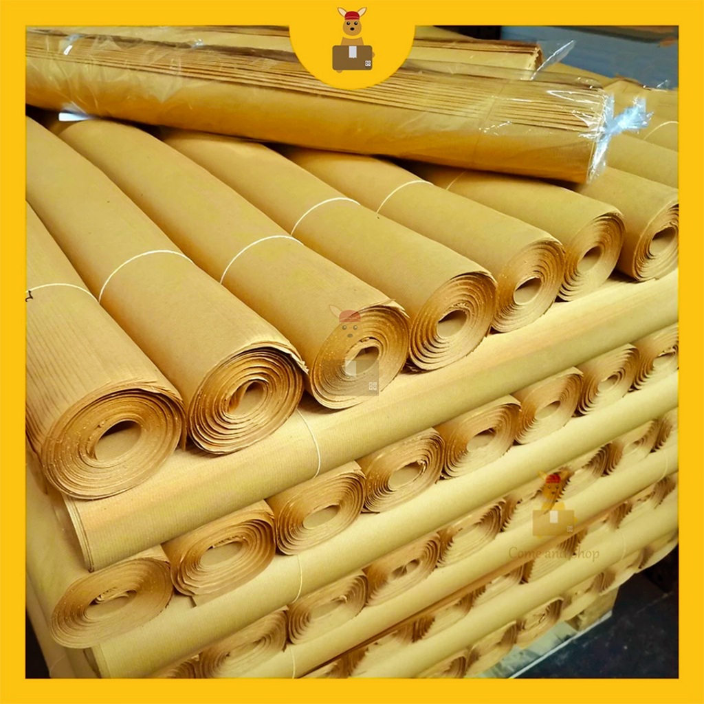 Brown Paper Ribbed Kraft Paper Kertas Mahjong Kertas Minyak (50 Sheets ...