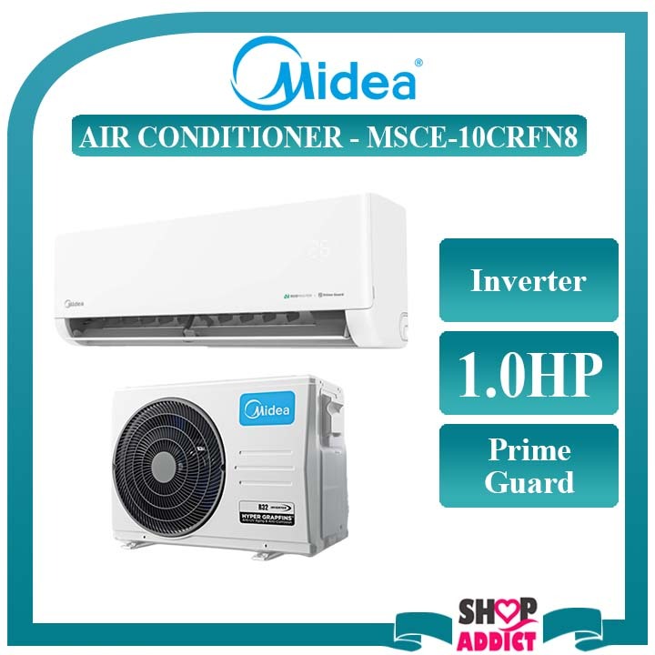 Midea R32 4star Celest Inverter Air Conditioner 1.0HP MSCE-10CRFN8 with ...