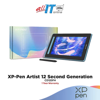 XP-Pen Artist 12 Second Generation | Black / Blue | Student & Designer Drawing Tablet