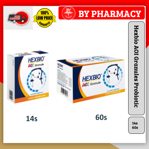 Hexbio AOI Granules Probiotic for kids (1.5g x 14 Sachtes/ 60 Sachets ...