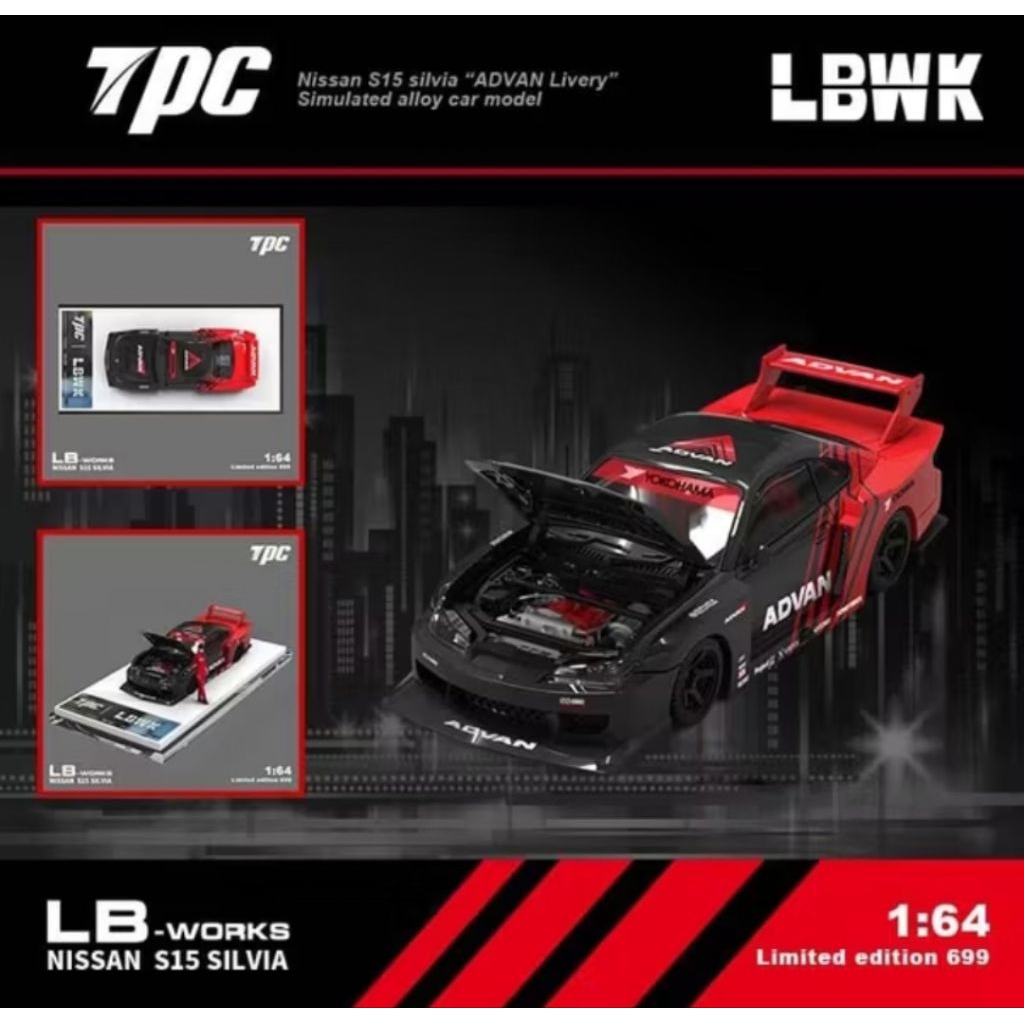 TPC Nissan Silvia S15 LBWK Advan Limited Edition serial Number Open ...