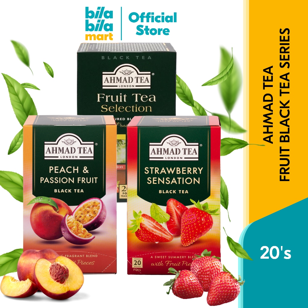 AHMAD Tea (Peach & Passion Fruit, Strawberry Sensation, Fruit Tea ...