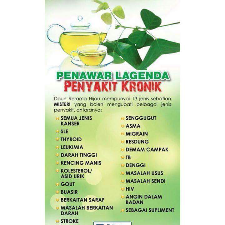 TEH DAUN RERAMA ASLI 100% + Anti Kanser + 3 serangkai | Shopee Malaysia
