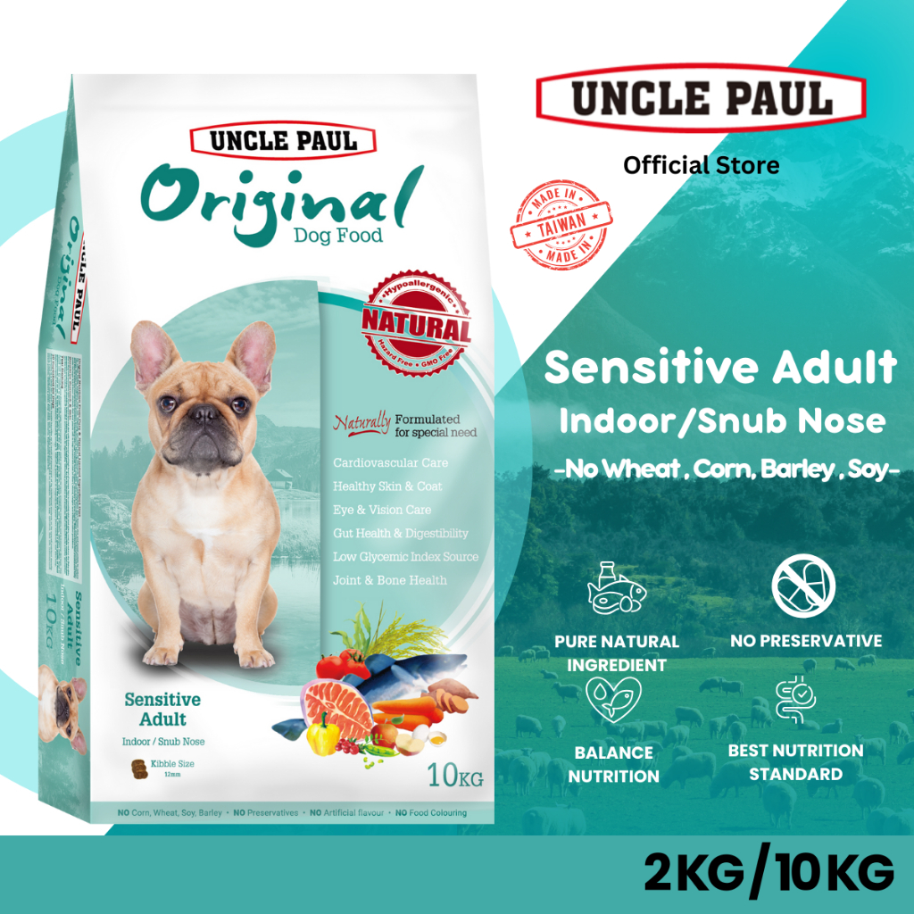 Uncle Paul Original Dog Food (Snub Nose/Indoor/Sensitive/Adult) 2KG ...