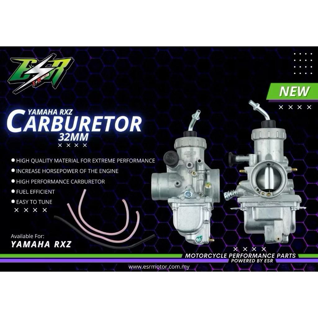ESR MOTOR ORIGINAL CARBURETOR RXZ 30MM 32MM WAVE125 22MM 24MM 28MM ...