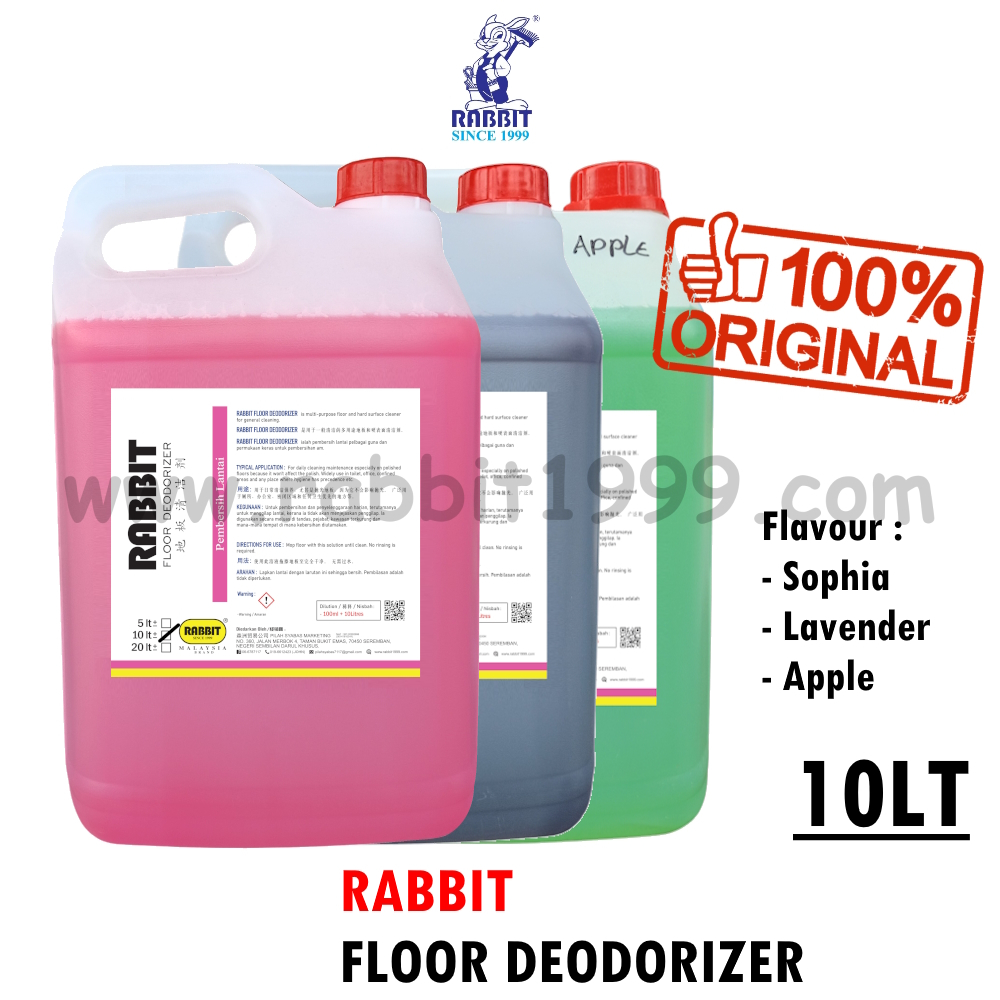 RABBIT FLOOR DEODORIZER - 10lt - sophia / lavender /Floor Cleaner ...