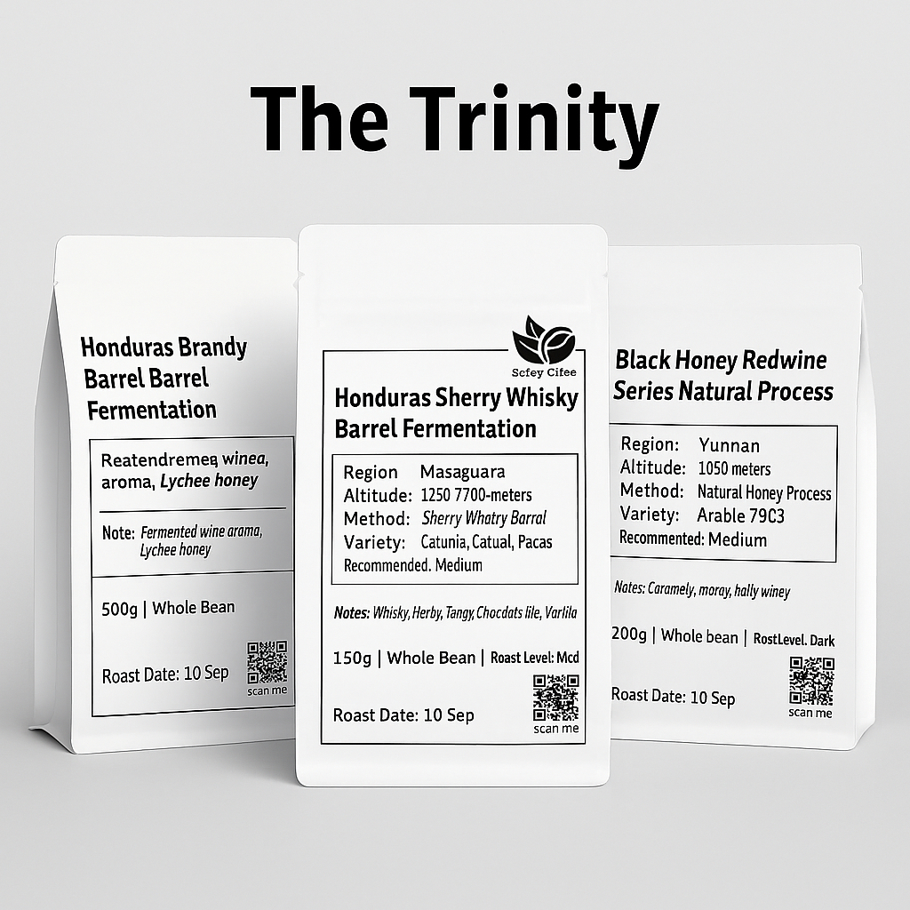 Barrel-Fermented Spirit Coffee - The Trinity: Whisky (200g) Brandy ...