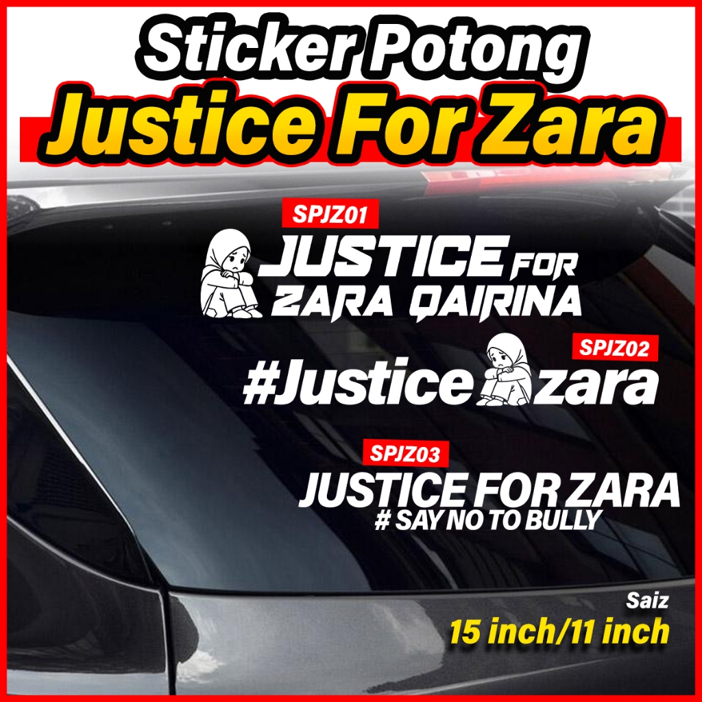 Sticker Potong Kereta Justice For Zara #JusticeForZara | Shopee Malaysia