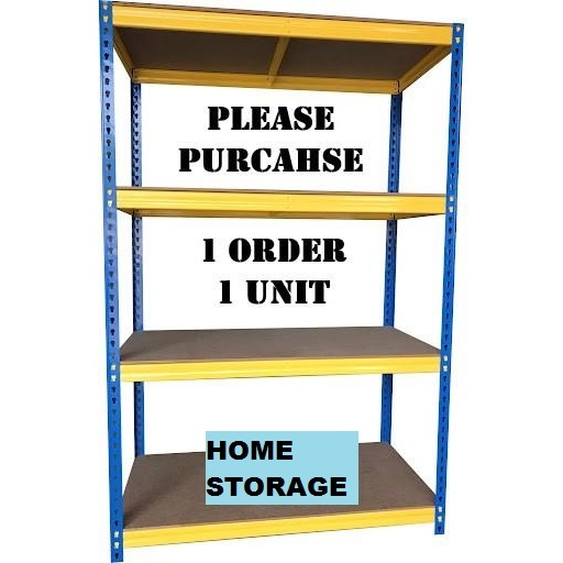 Adjustable Metal Boltless Rack Shelf 1800mm (H) 4 level SSE (1.5mm) HDF ...