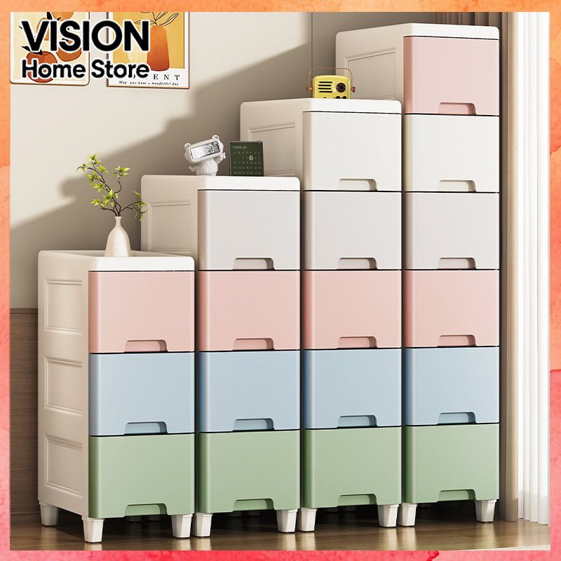 VISION Plastic Drawer Gap Drawer Moving Rack Kitchen Storage Cabinet ...