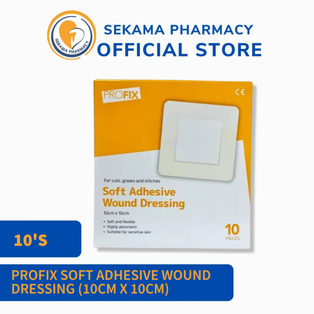 PROFIX SOFT ADHESIVE WOUND DRESSING (10CM X 10CM) 10'S [EXP: 9/2029 ...