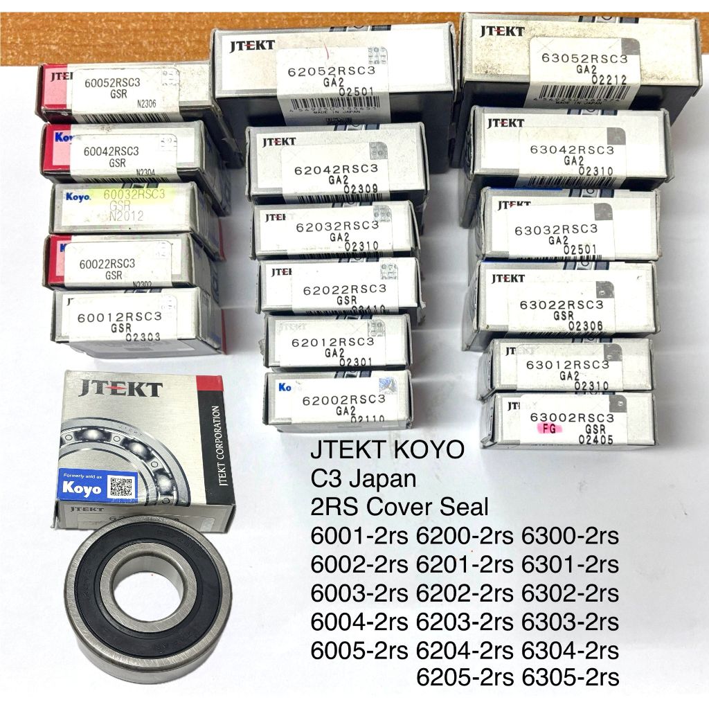 JTEKT KOYO BALL BEARING 2RS C3 6001,6002,6003,6004,6005,6200,6201,6202 ...