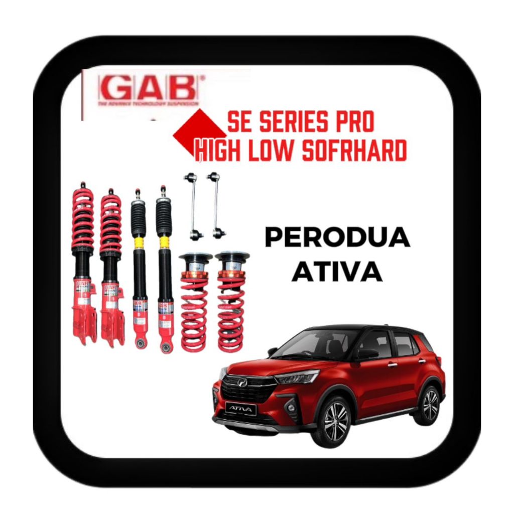 PERODUA ATIVA GAB SE Series Pro Adjustable Absorber HighLow SoftHard ...