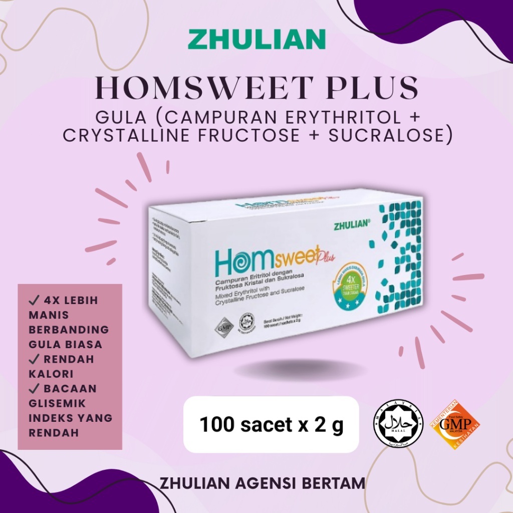 ZHULIAN HomsweetPlus Gula Campuran Eryhtritol + Crystalline Fructose ...