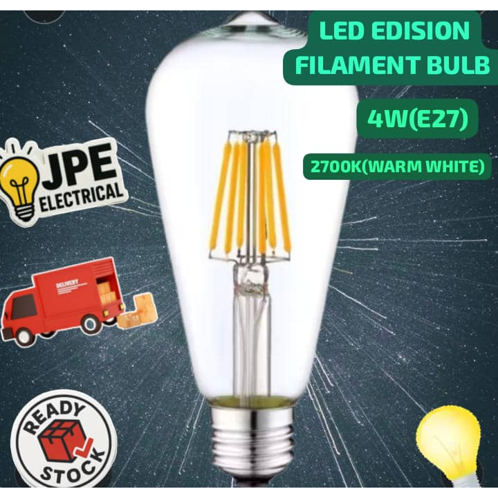 NEXUS LED EDISION FILEMENT BULB 4W WARM WHITE (2700K) / E27(HOLDER ...