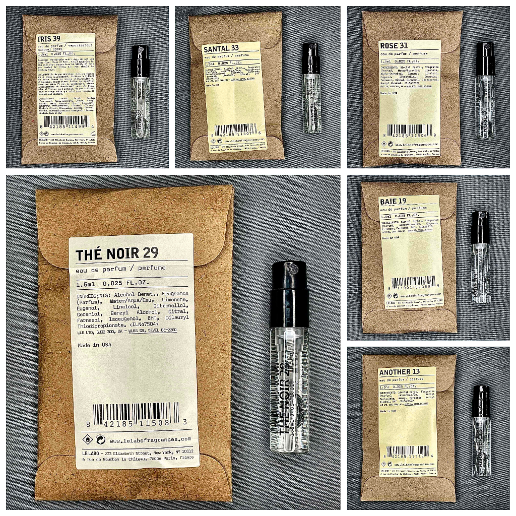 Perfume Samples - Le Labo Parfum Collection 9 Fragrances 1.5ML | Shopee ...