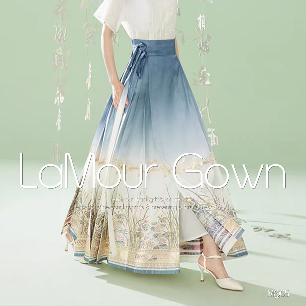 全新现货 中式马面裙 裙褂 中式礼服 长款复古 中国风 All New Ready Stock Traditional wedding ...
