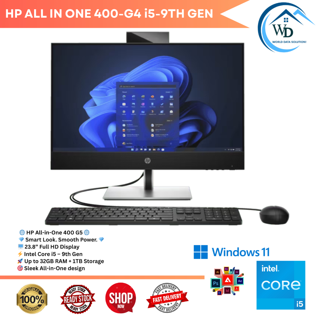 HP ALL IN ONE 400-G4 i5-9TH GEN 23.8'INCH DISPLAY | Shopee Malaysia