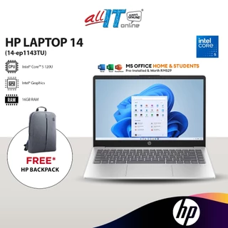 HP Laptop 14-ep1143TU 14" FHD Laptop (Intel® Core™ 5 120U | 16GB | 512GB SSD | Intel® Graphics | W11 | H&S)