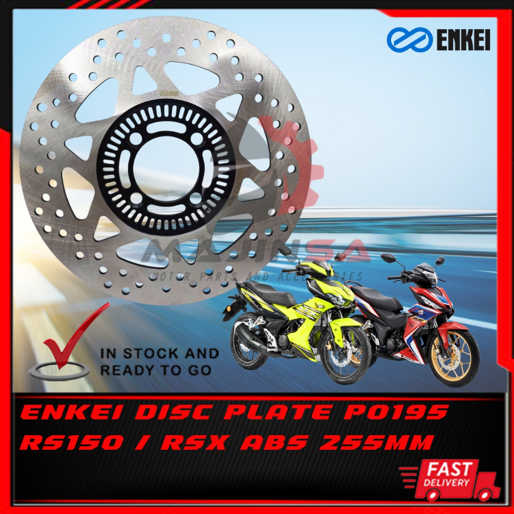 ENKE1 FRONT DISC PLATE P0195 HONDA RS150 / RSX ABS 255MM WITH ABS PLATE ...