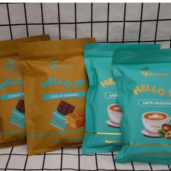 (READT STOCK) GLOWQUEENZ HELLO FIT 100% ORIGINAL HQ 6 SACHET X 25 GRAM ...