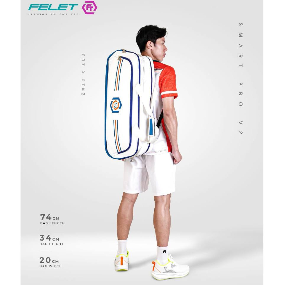 FELET SMART PRO V2 TOURNAMENT BADMINTON BAG 100% ORIGINAL READY STOCK ...