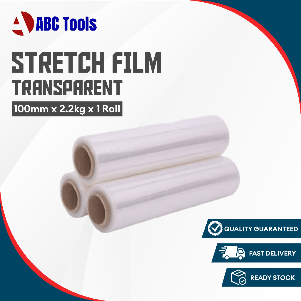 Stretch Film Transparent 500mm x 2.2kg - 1 Roll / 1 Carton (6 Rolls ...