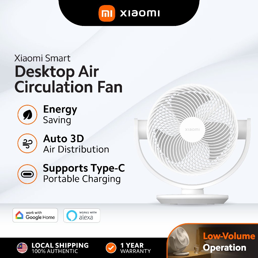 Xiaomi Smart Desktop Air Circulation Fan | Powerful Airflow ...