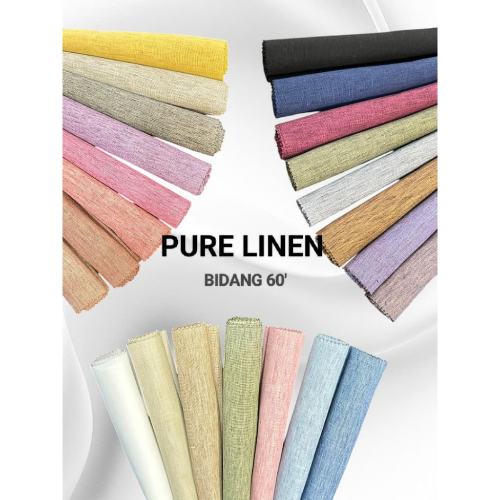 PREMIUM PURE LINEN 100% BIDANG 60 /0.5M | Shopee Malaysia