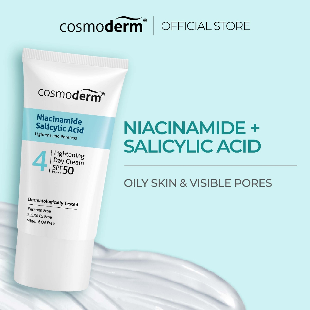 Cosmoderm Niacinamide Salicylic Acid Lightening Day Cream SPF50 40ml ...