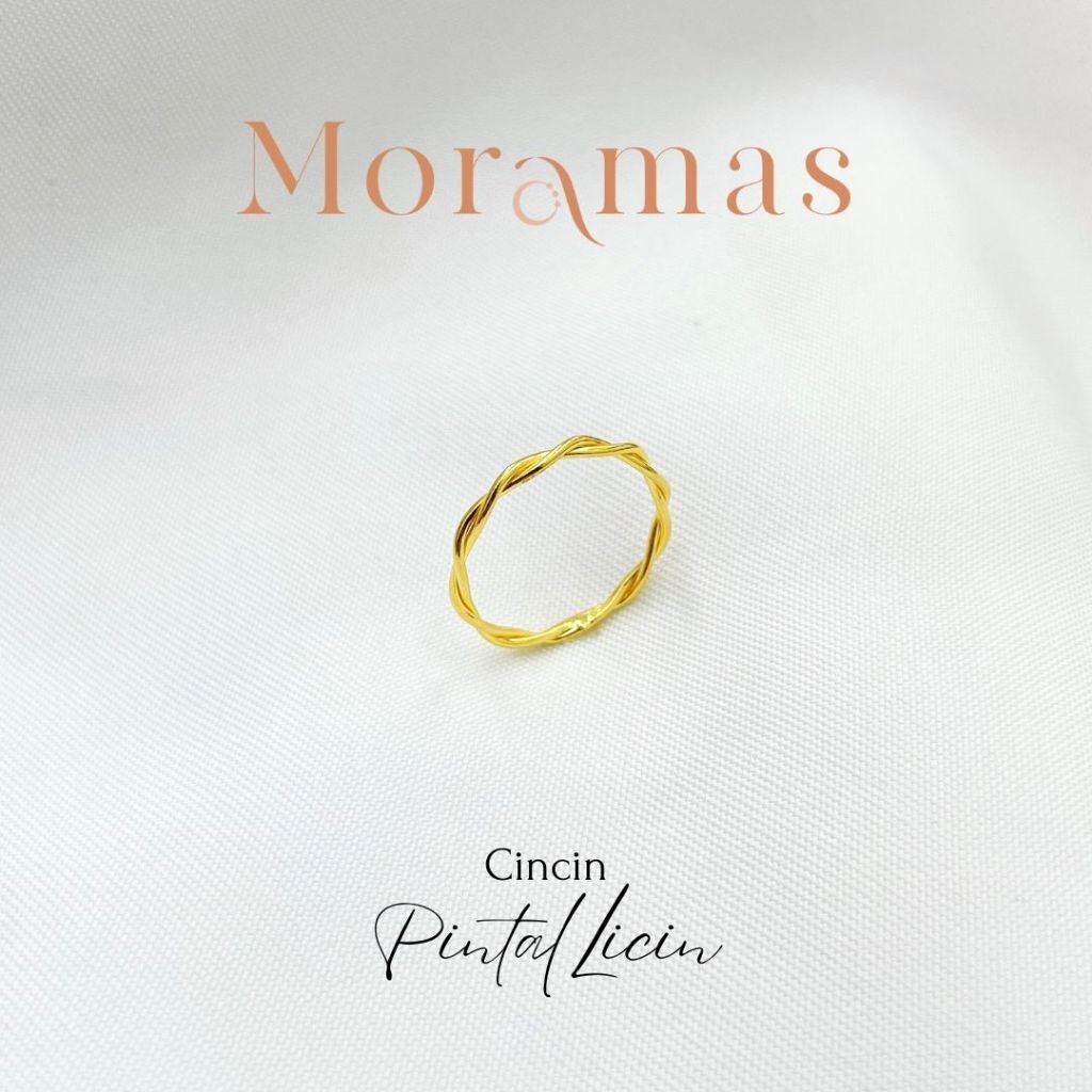 Moramas VINES Ring 916 Gold/ Cincin POKOK ANGGUR Minimal Emas 916 ...