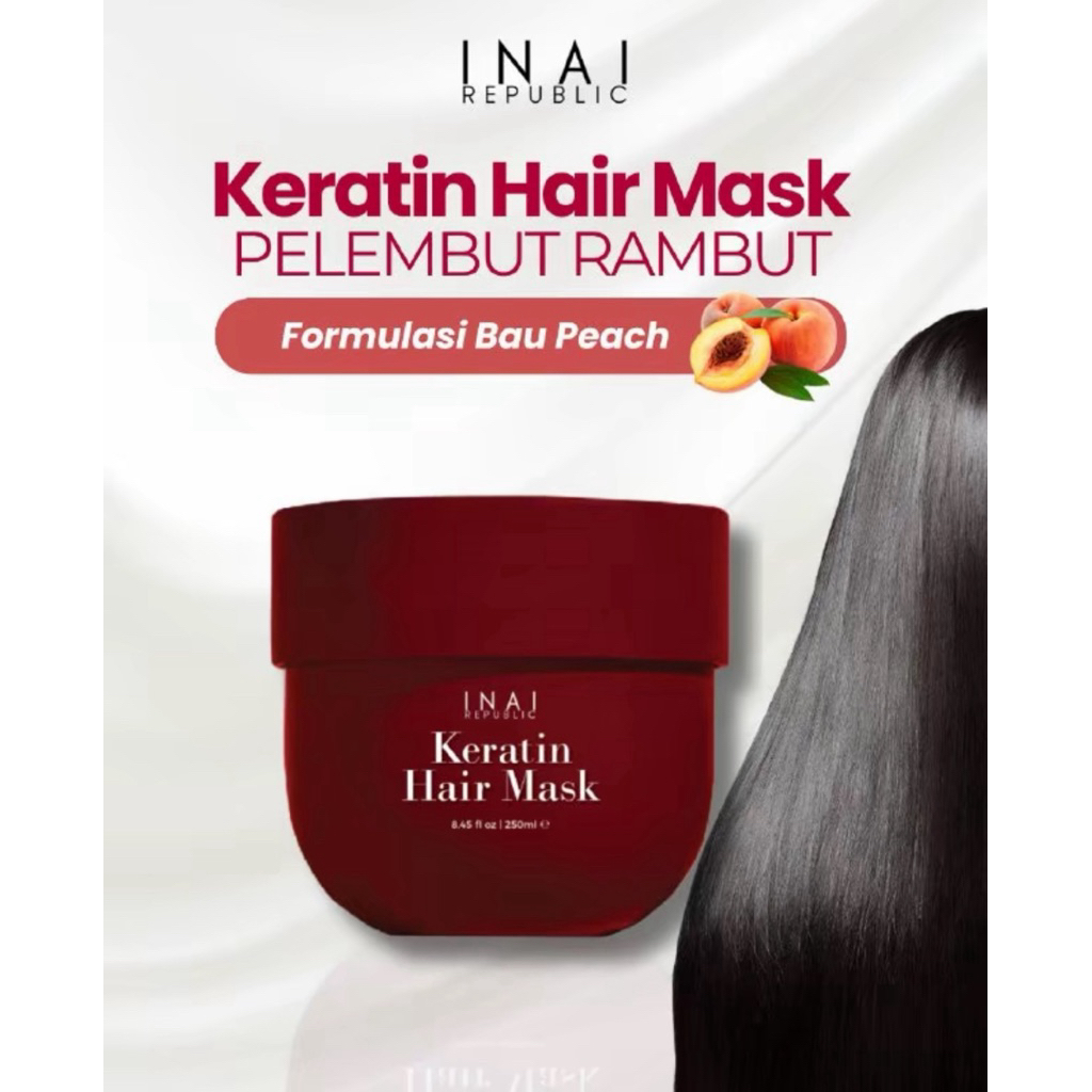 KERATIN HAIR MASK BOX - PELEMBUT RAMBUT INAI REPUBLIC BAU BUAHAN PEACH ...