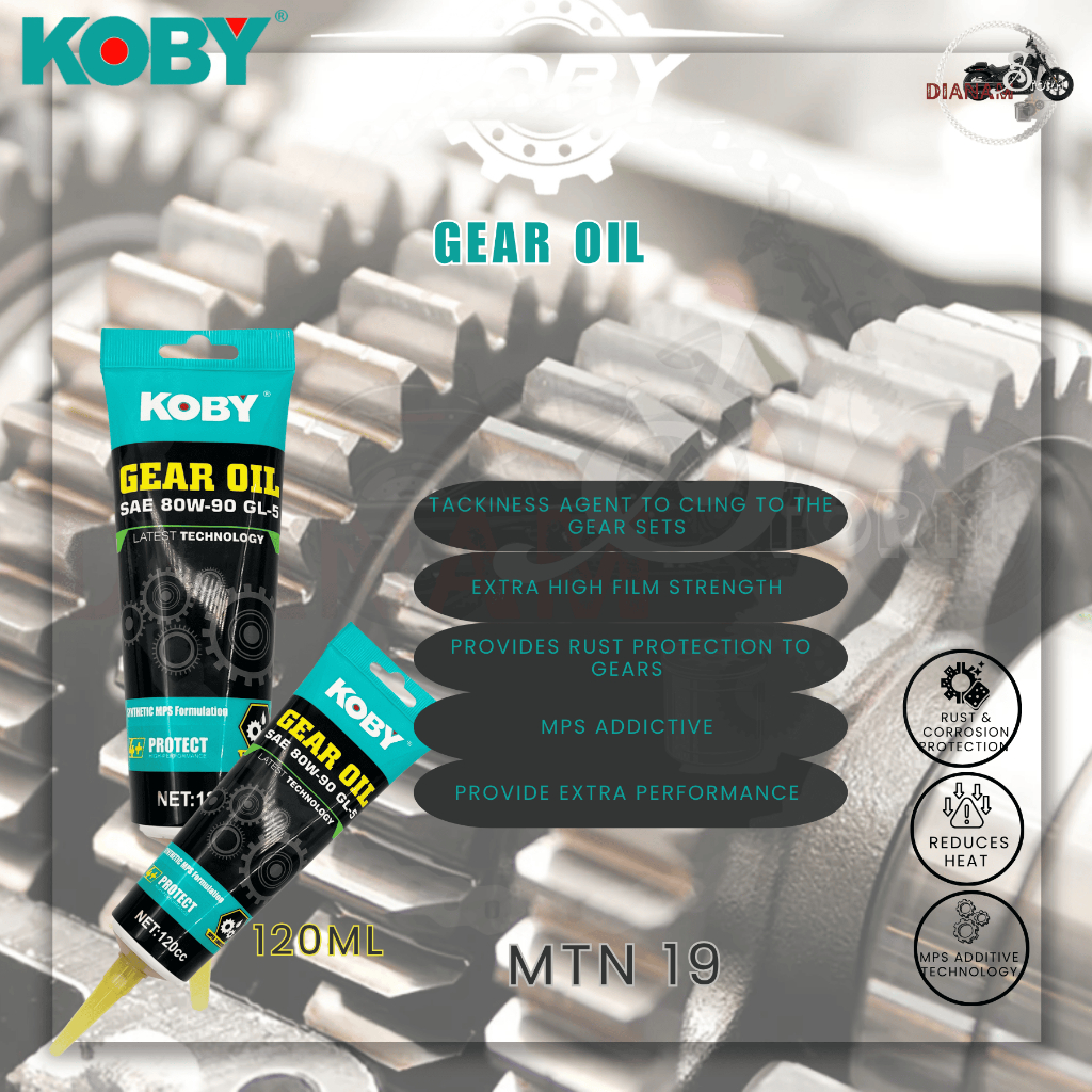 KOBY GEAR OIL SAE 80W-90 GL-5 HIGH PERFORMANCE (120ML) | Shopee Malaysia