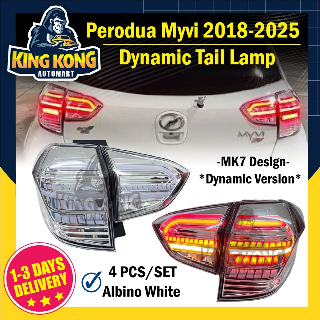 Perodua Myvi Gen3 Facelift 2018-2025 MK7 Albino Design Tail Lamp With ...