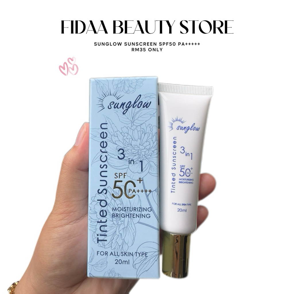 ORIGINAL HQ 】SUNGLOW SUNSCREEN SPF50 PA++++ 💙 | NEW EDITION | 3in1 Full ...