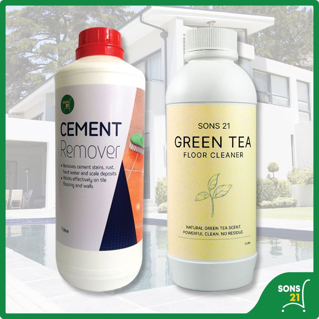 SONS21 Clean and Mop Package - Cement Remover & Floor Cleaner Green Tea ...