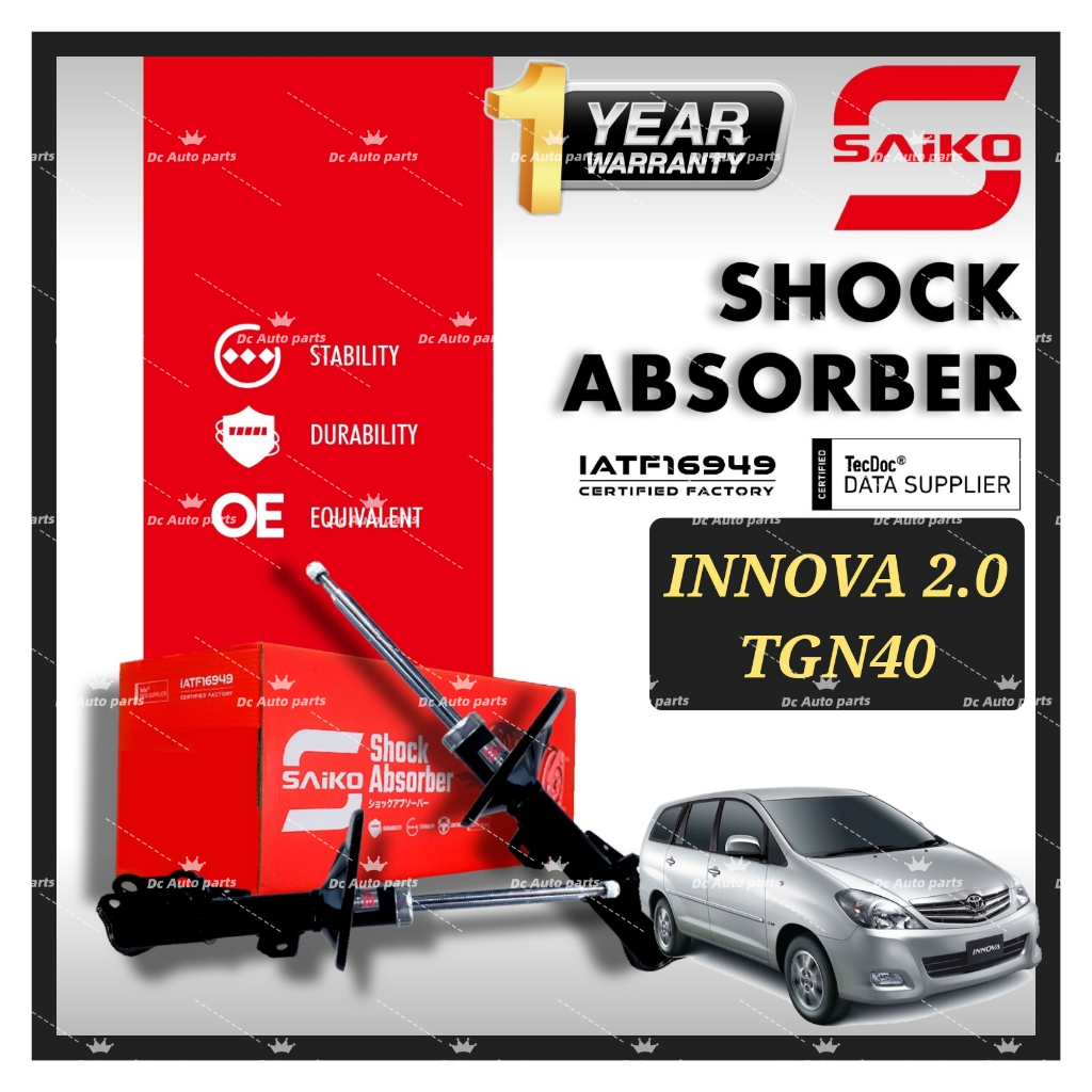 (WARRANTY 1 YEAR) SAIKO SHOCK ABSORBER TOYOTA INNOVA TGN40 TGN140 ...