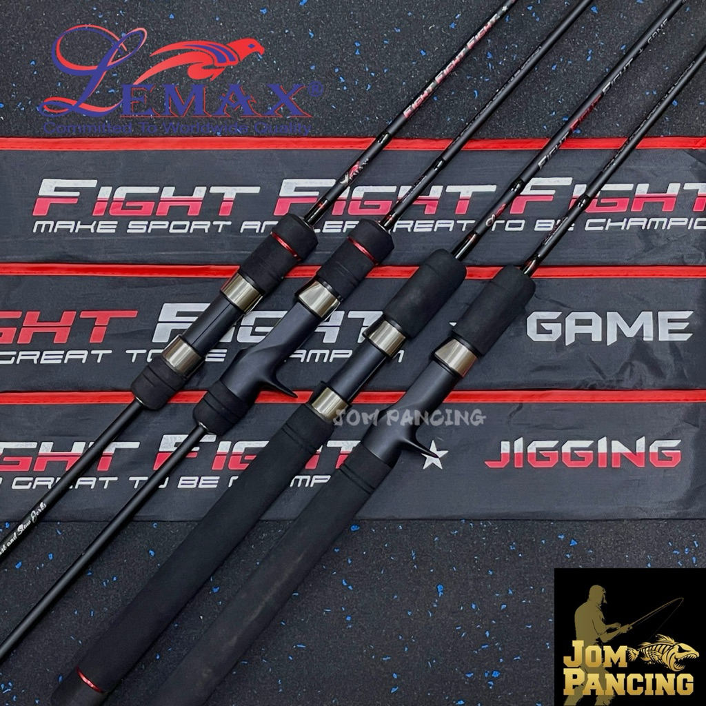 【Jom Pancing】LEMAX FIGHT JIGGING BOTTOM GAME SOLID FISHING ROD JORAN ...