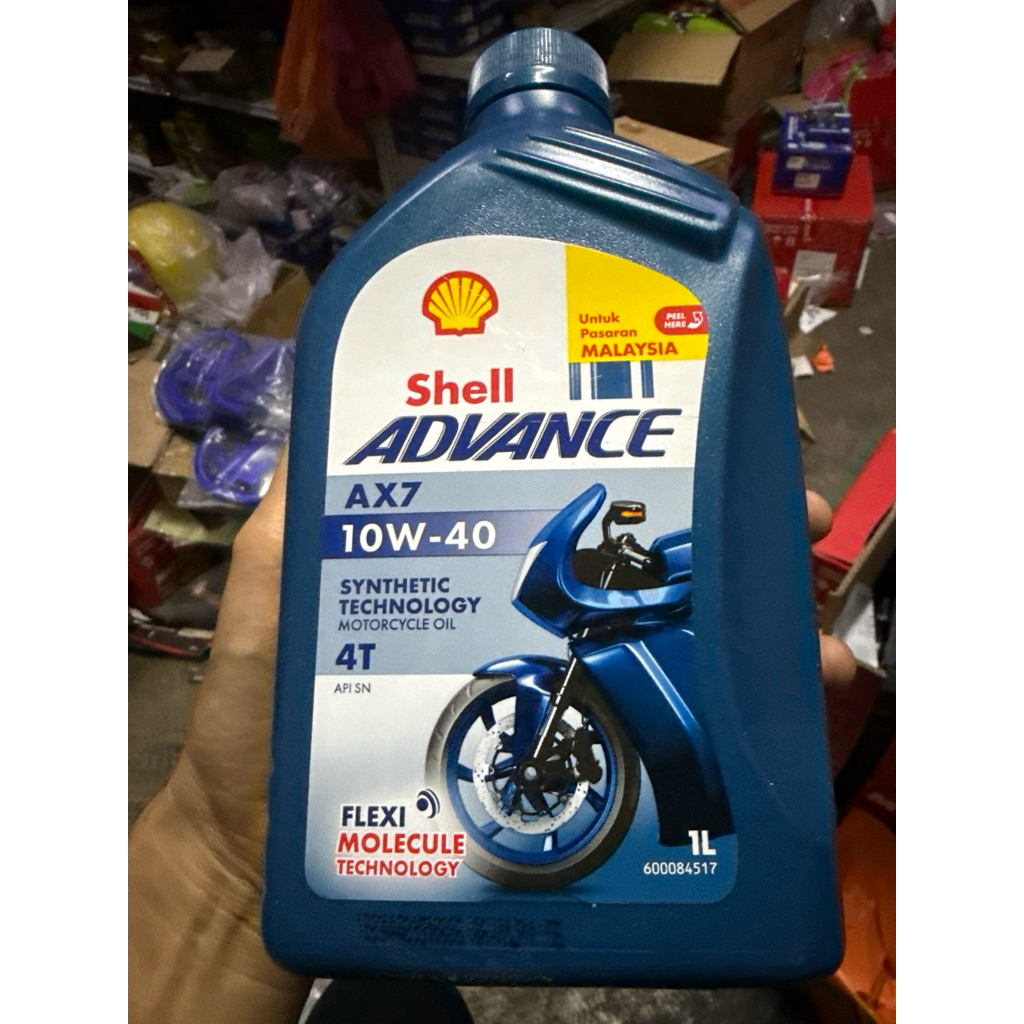 SHELL ADVANCE AX7 SEMI SYNTHETIC 4T ORIGINAL 10w-40 | Shopee Malaysia