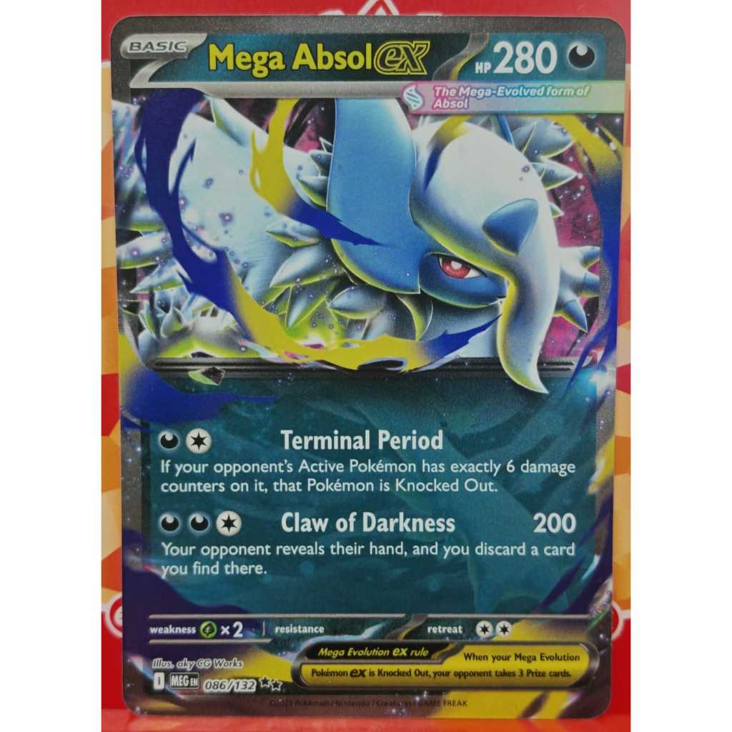 Mega Absol ex - 086/132 - ME01: Mega Evolution (MEG) | Shopee Malaysia