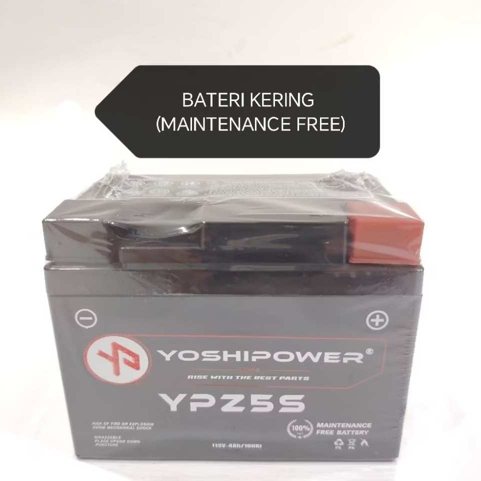 HONDA CLICK 110 / HONDA ICON 110 BATTERY YPZ5S MAINTENANCE FREE BATERI ...