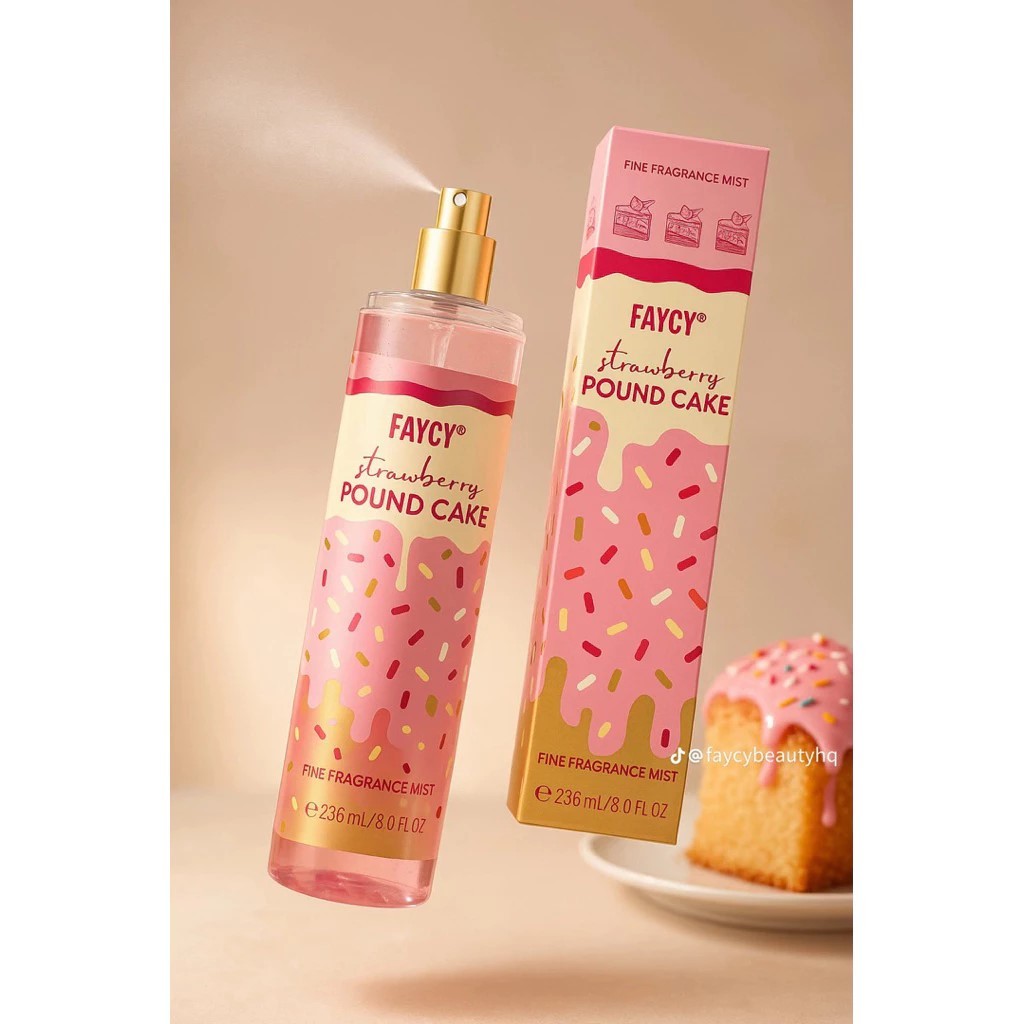 FAYCY FRAGRANCE MIST STRAWBERRY POUND CAKE 236ml | Shopee Malaysia
