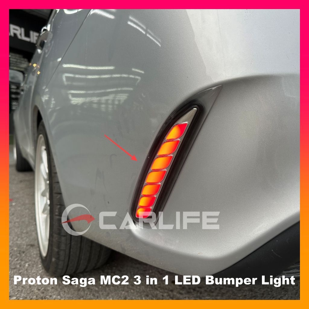 Proton Saga MC2 2019 Onwards 3 in 1 LED Rear Bumper Light | Shopee Malaysia