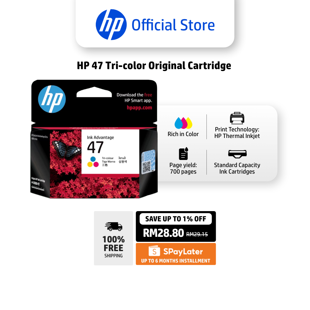 HP 47 Tri-color Original Cartridge / Compatible to HP DeskJet Ink ...