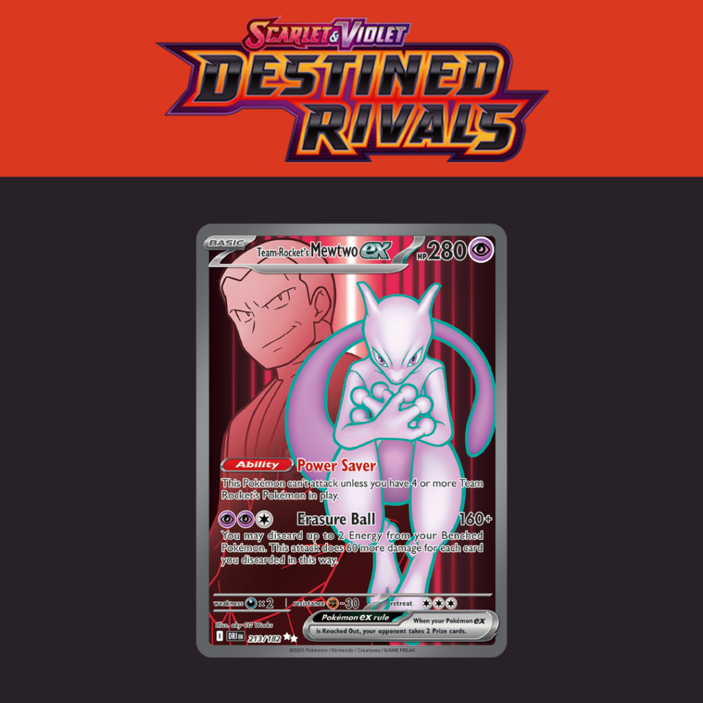 [READY STOCK] Team Rocket's Mewtwo ex #213 Pokemon TCG Destined Rivals ...