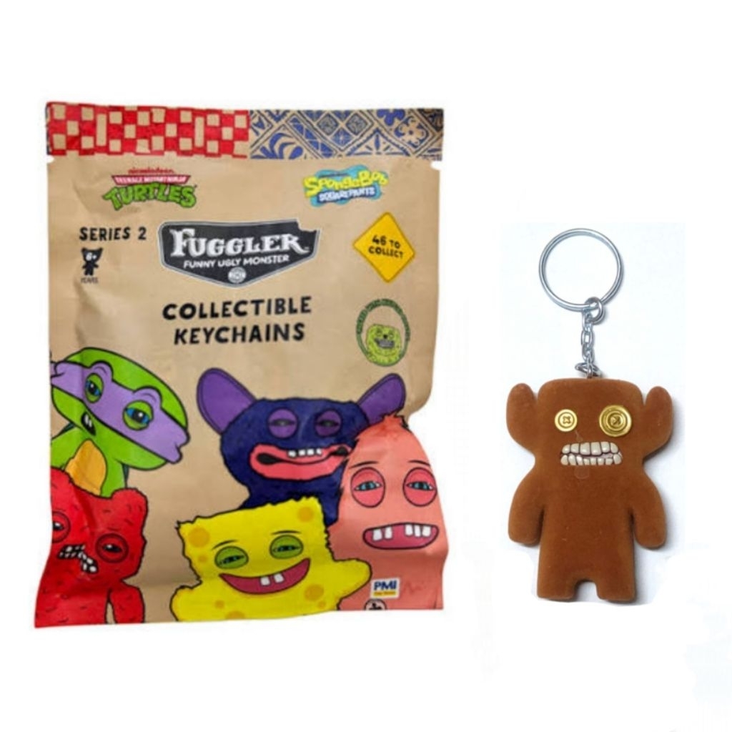 FUGGLER Collectible Keychain SERIES 2 - Catch Me GRUMPY GRUMPS (BROWN ...