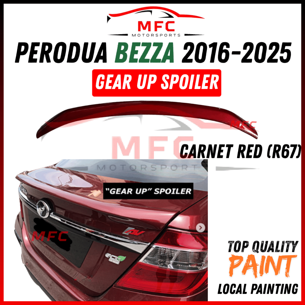 Perodua BEZZA 2016-2025 Gear Up Spoiler ABS Rear Spoiler【READY STOCK ...